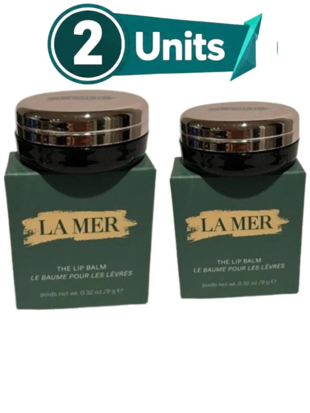 2 Units La Mer The Lip Balm 0.32 oz / 9g Duo Set